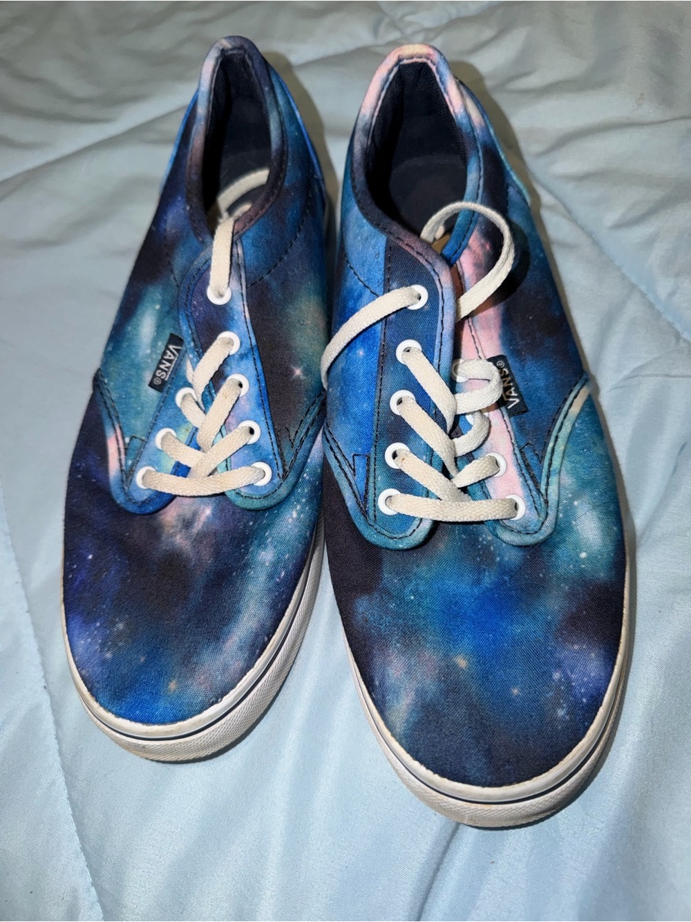 Vans  Galaxy Canvas Sneakers in Blue and Pink